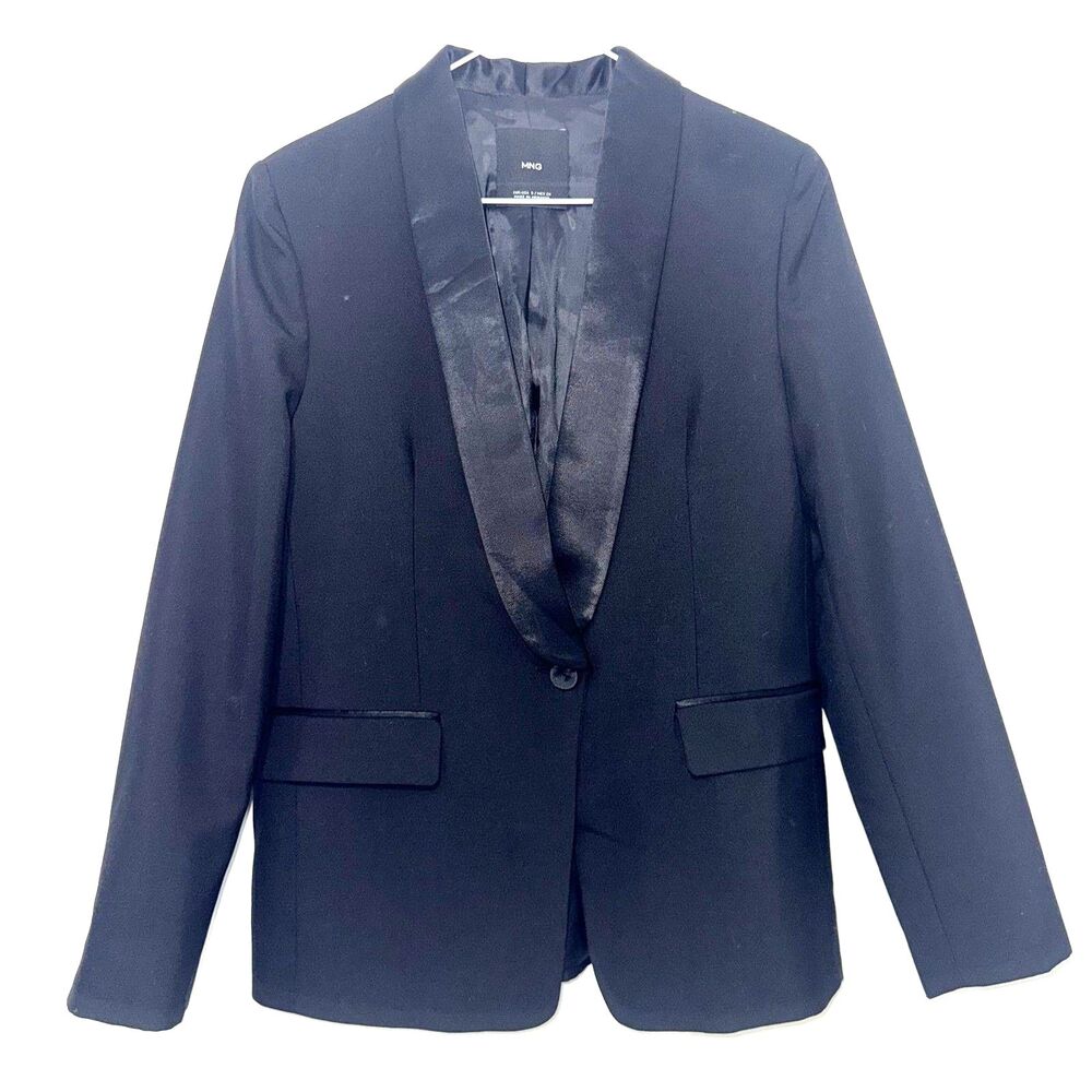 MNG Mango Tuxedo Shawl Lapel Blazer - Black S
